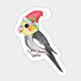 Christmas cockatiel Sticker